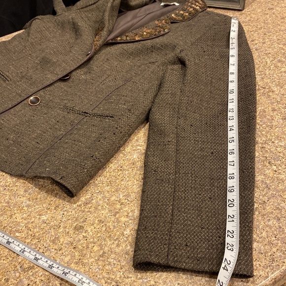 NWT Coldwater Creek Brown Lined Sequin Detail Misses Jacket L 14-16 - Picture 13 of 15